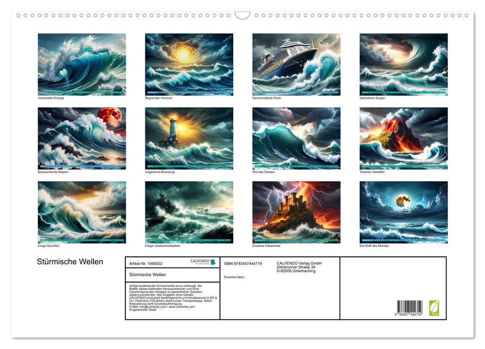 Stürmische Wellen (CALVENDO Wandkalender 2026)