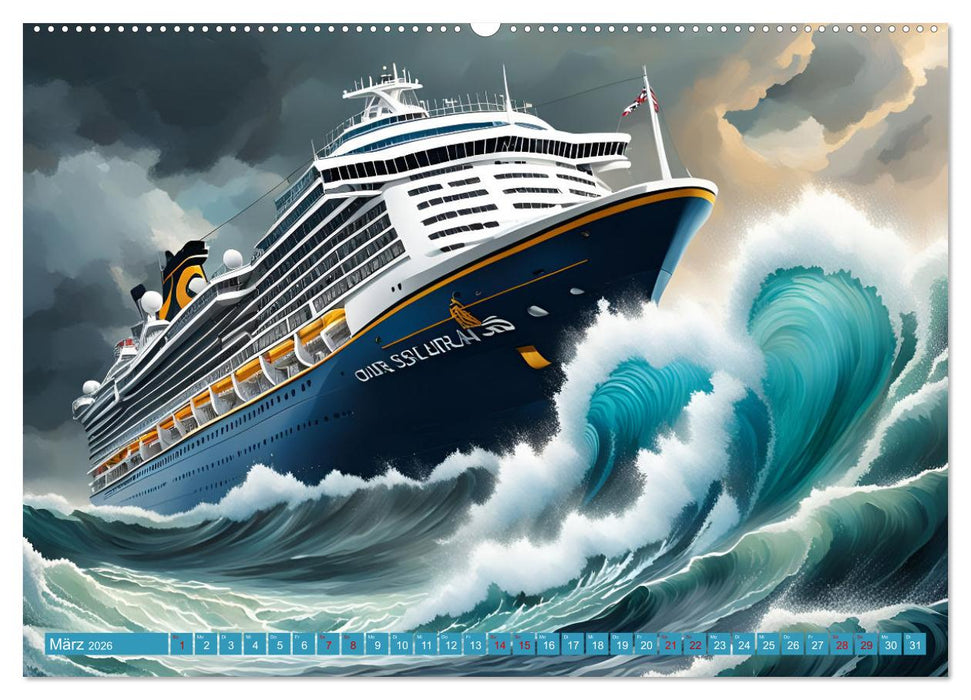 Stürmische Wellen (CALVENDO Wandkalender 2026)