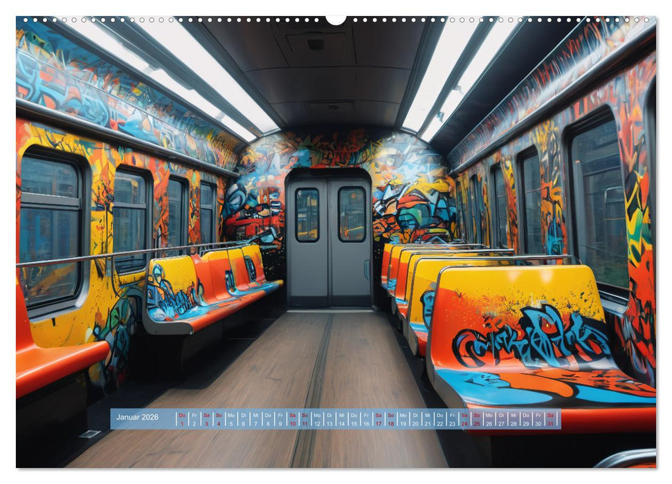 Graffiti Train (CALVENDO Premium Wandkalender 2026)