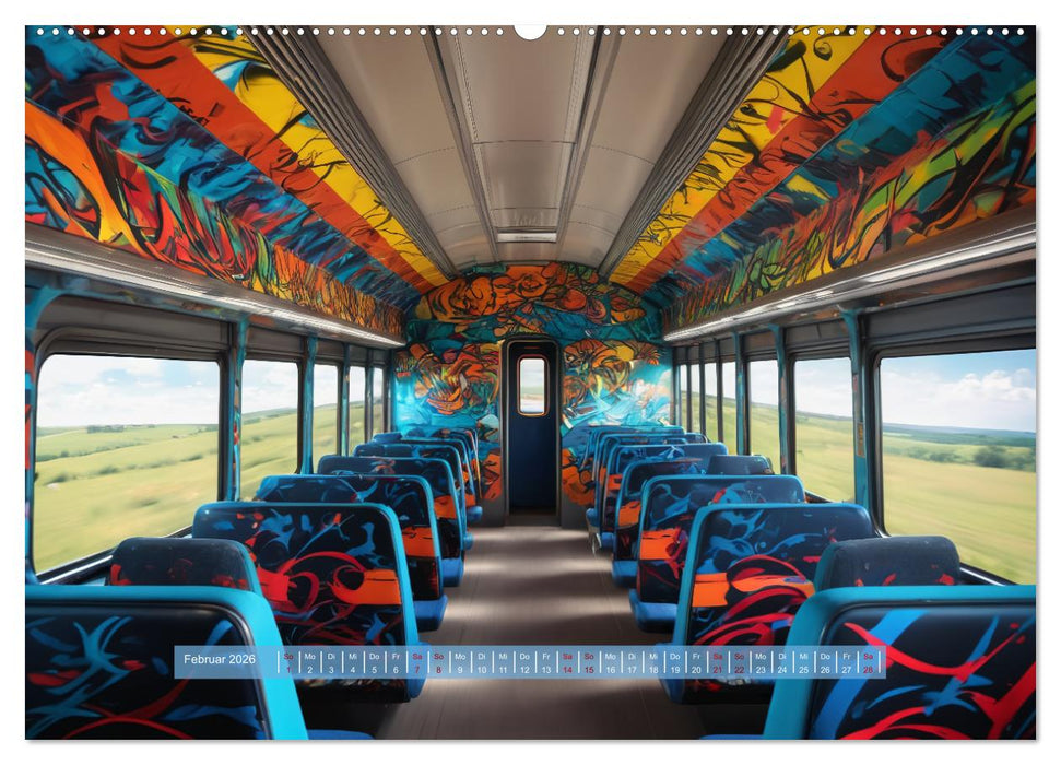 Graffiti Train (CALVENDO Premium Wandkalender 2026)