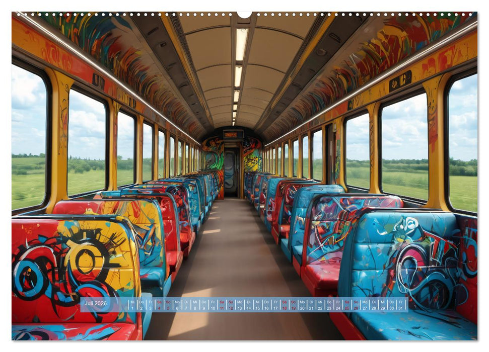 Graffiti Train (CALVENDO Premium Wandkalender 2026)