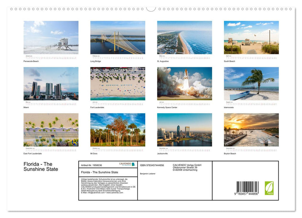 Florida - The Sunshine State (CALVENDO Premium Wandkalender 2026)