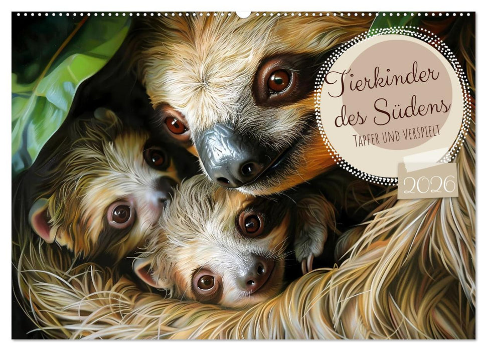 Tierkinder des Südens (CALVENDO Wandkalender 2026)