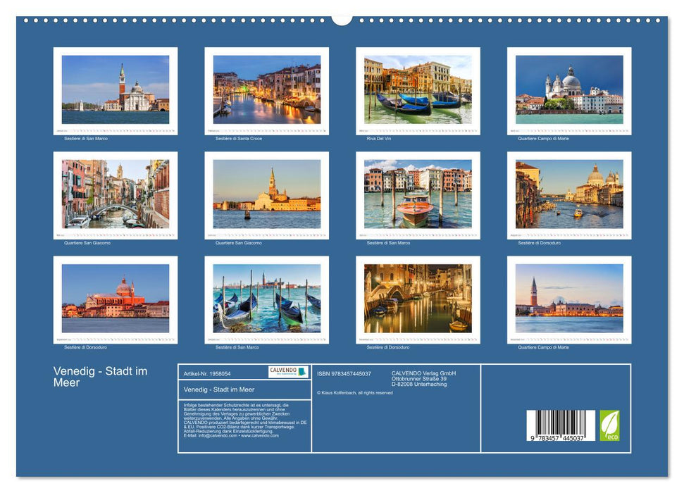 Venedig - Stadt im Meer (CALVENDO Premium Wandkalender 2026)