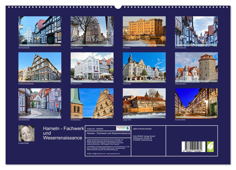 Hameln - Fachwerk und Weserrenaissance (CALVENDO Premium Wandkalender 2026)