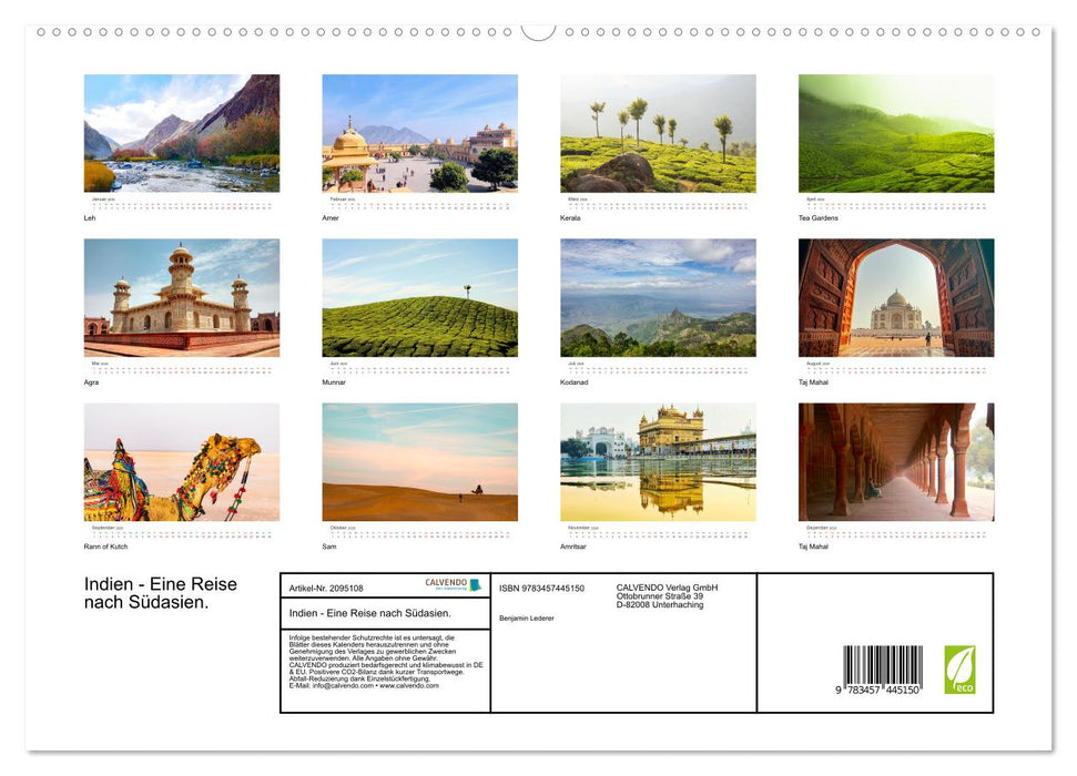 Indien - Eine Reise nach Südasien. (CALVENDO Premium Wandkalender 2026)