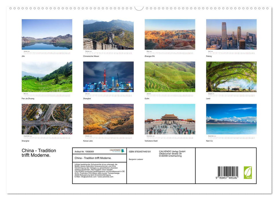 China - Tradition trifft Moderne. (CALVENDO Premium Wandkalender 2026)
