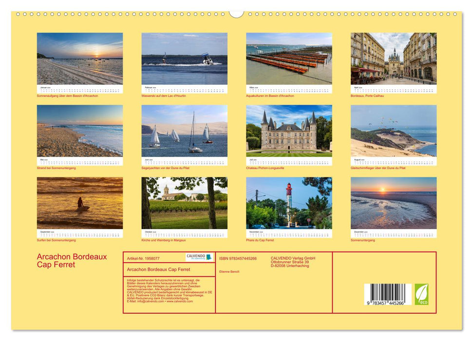 Arcachon Bordeaux Cap Ferret (CALVENDO Premium Wandkalender 2026)