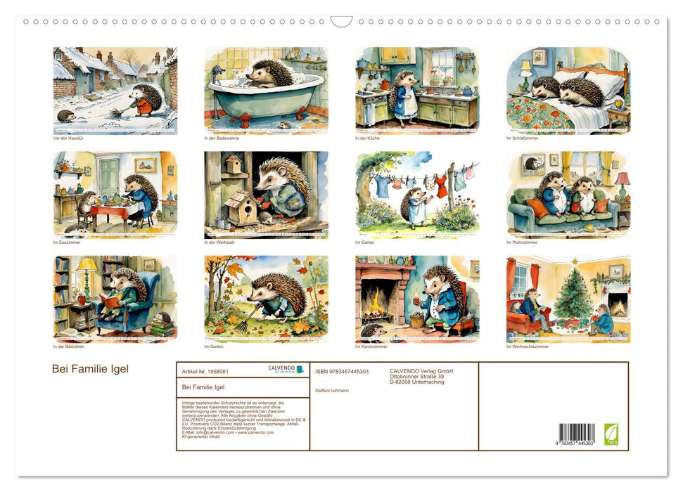 Bei Familie Igel (CALVENDO Wandkalender 2026)