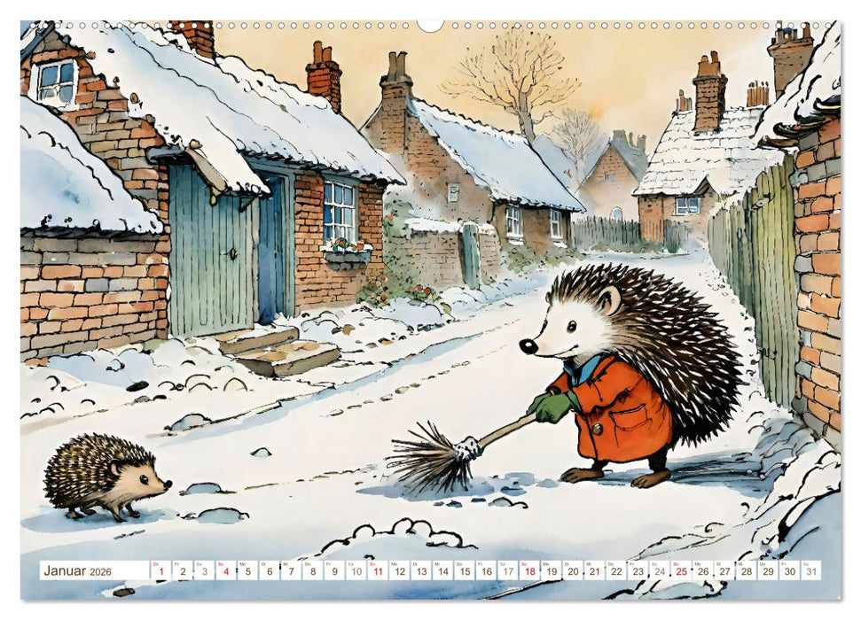 Bei Familie Igel (CALVENDO Wandkalender 2026)