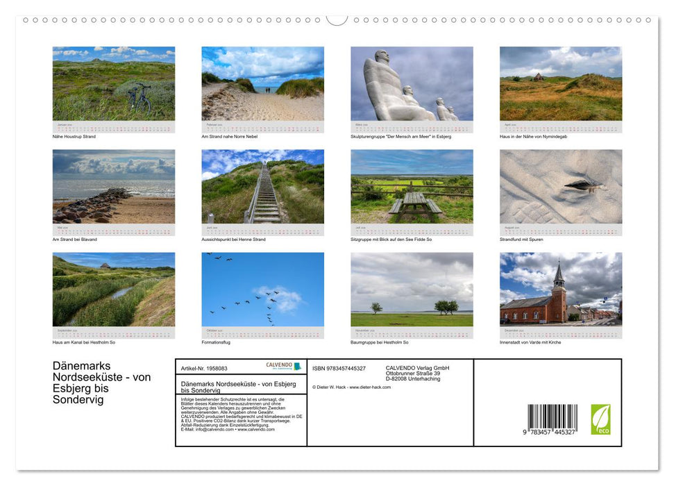 Dänemarks Nordseeküste - von Esbjerg bis Sondervig (CALVENDO Premium Wandkalender 2026)