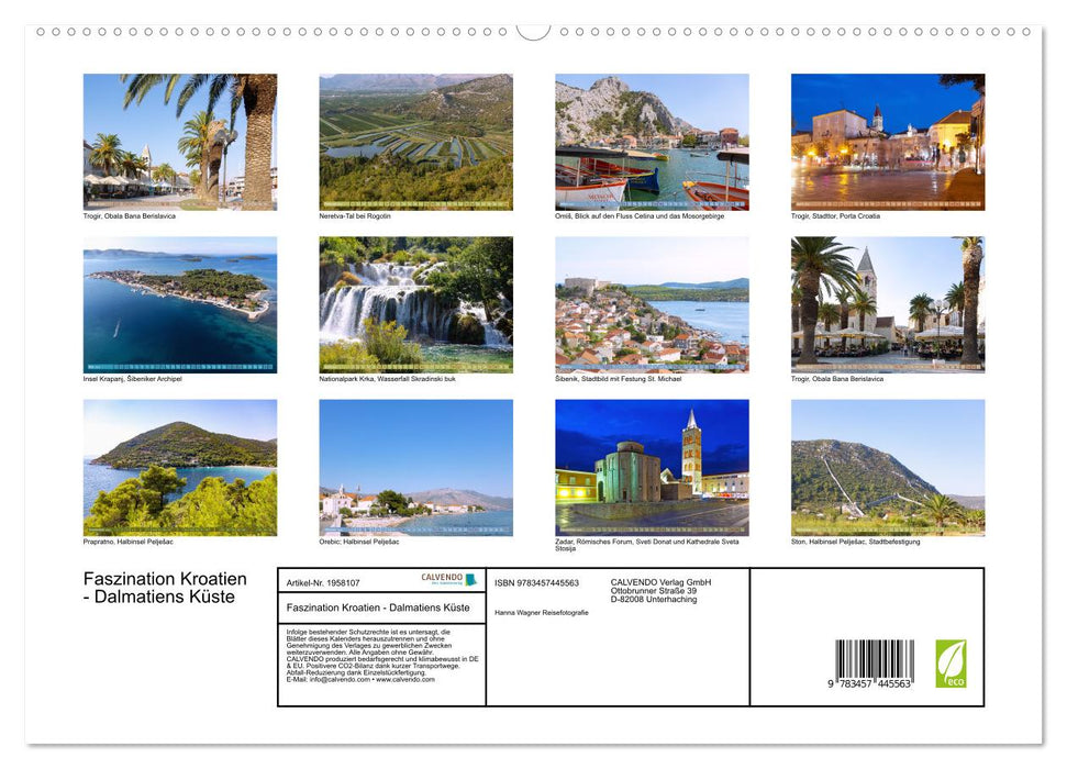 Faszination Kroatien - Dalmatiens Küste (CALVENDO Premium Wandkalender 2026)