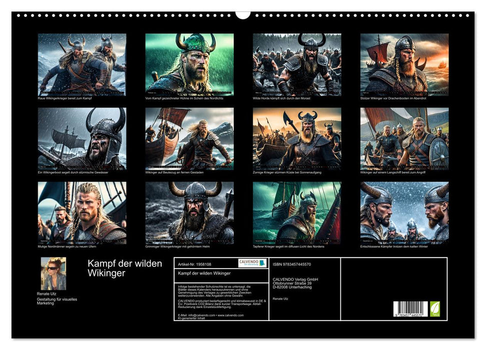 Kampf der wilden Wikinger (CALVENDO Wandkalender 2026)