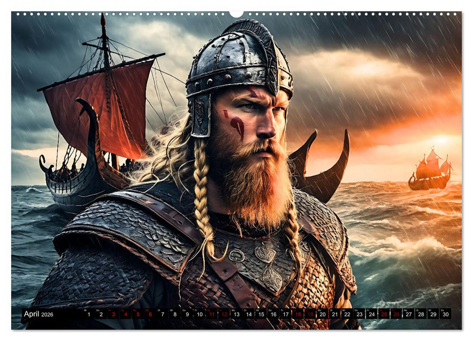 Kampf der wilden Wikinger (CALVENDO Wandkalender 2026)