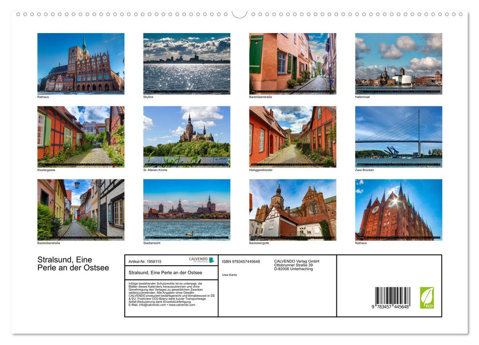 Stralsund, Eine Perle an der Ostsee (CALVENDO Premium Wandkalender 2026)