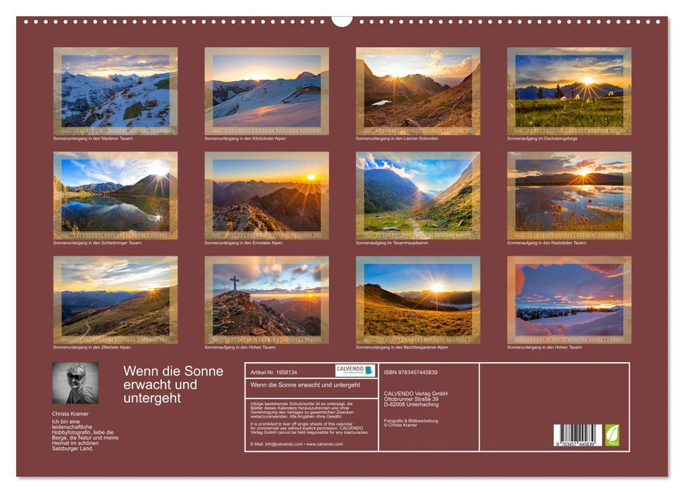 Wenn die Sonne erwacht und untergeht (CALVENDO Wandkalender 2026)
