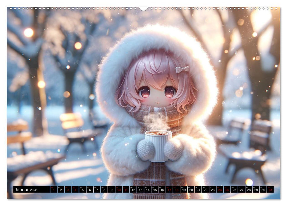 Anime Seasons: Ein Kalender voller lebendiger Manga-Szenen (CALVENDO Wandkalender 2026)