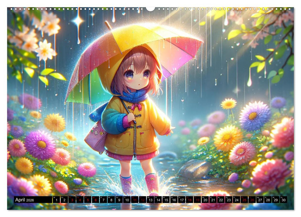 Anime Seasons: Ein Kalender voller lebendiger Manga-Szenen (CALVENDO Wandkalender 2026)