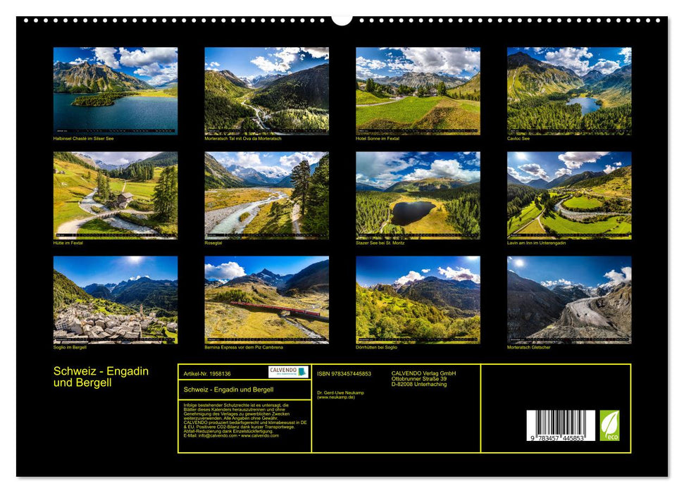 Schweiz - Engadin und Bergell (CALVENDO Premium Wandkalender 2026)