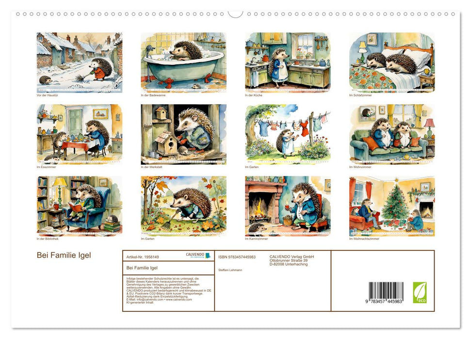 Bei Familie Igel (CALVENDO Premium Wandkalender 2026)