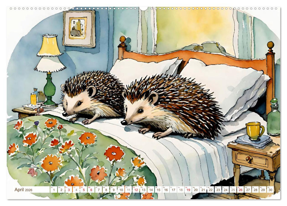 Bei Familie Igel (CALVENDO Premium Wandkalender 2026)