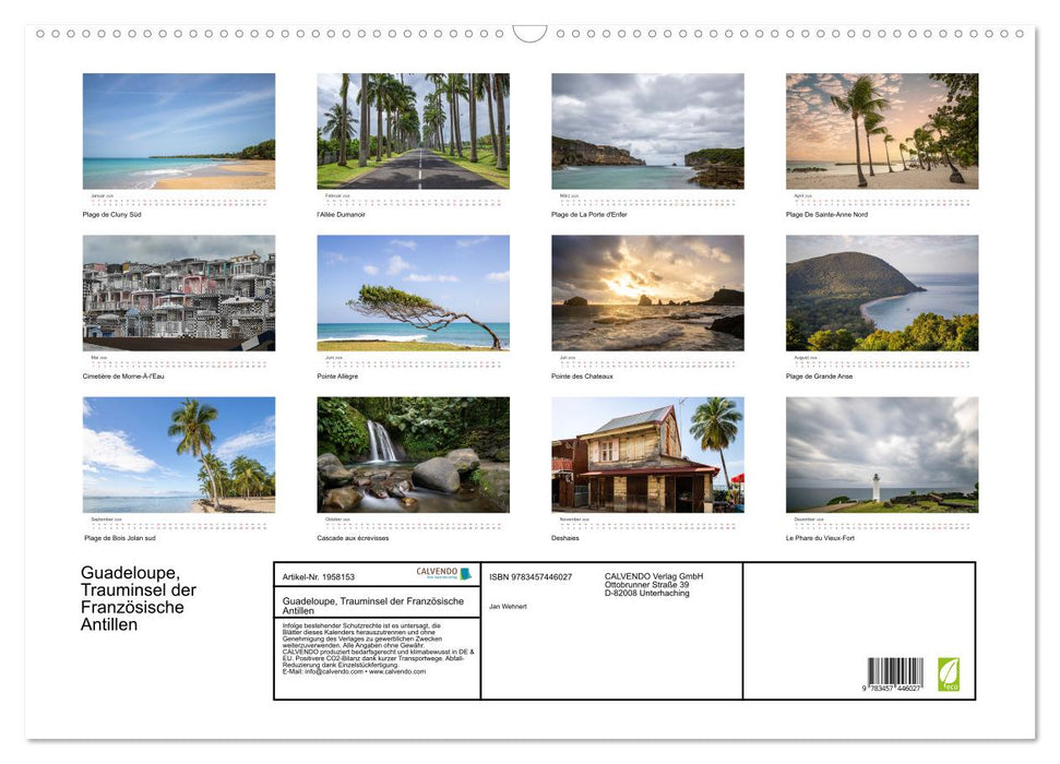 Guadeloupe, Trauminsel der Französische Antillen (CALVENDO Wandkalender 2026)