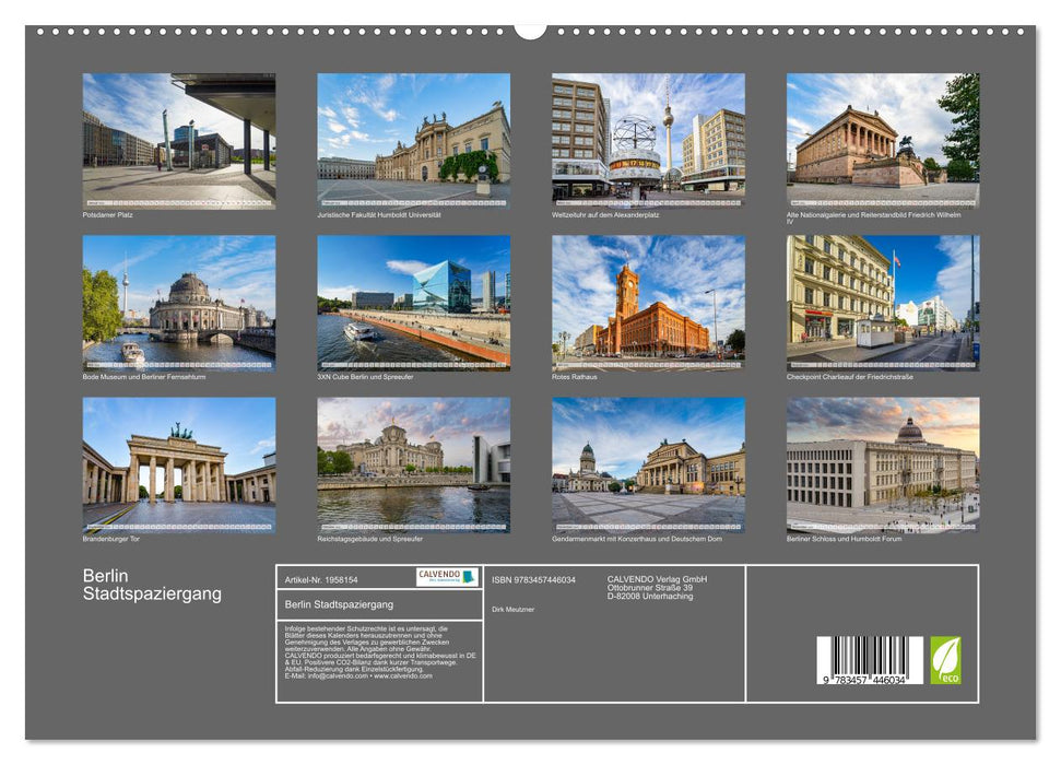 Berlin Stadtspaziergang (CALVENDO Premium Wandkalender 2026)