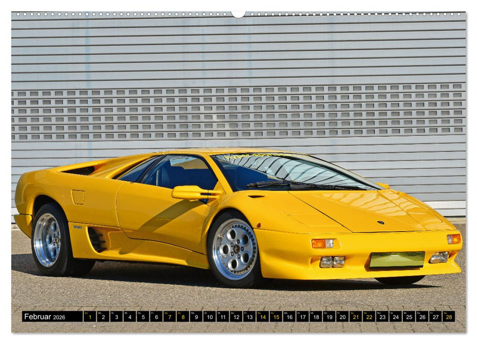 Der Teufel trägt Gelb - Lamborghini Diablo (CALVENDO Premium Wandkalender 2026)