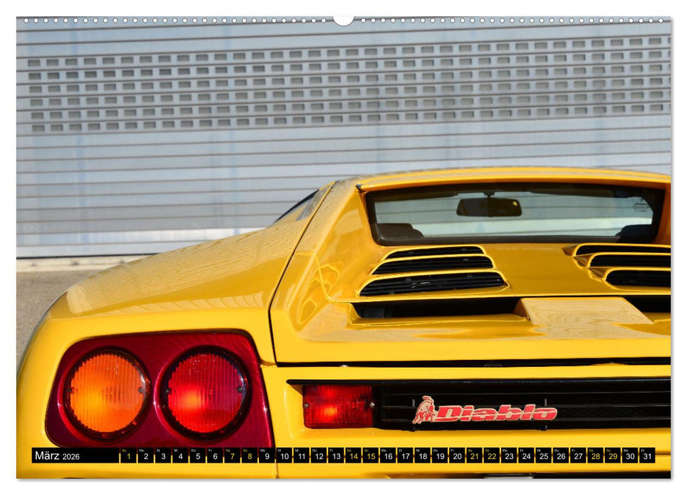 Der Teufel trägt Gelb - Lamborghini Diablo (CALVENDO Premium Wandkalender 2026)