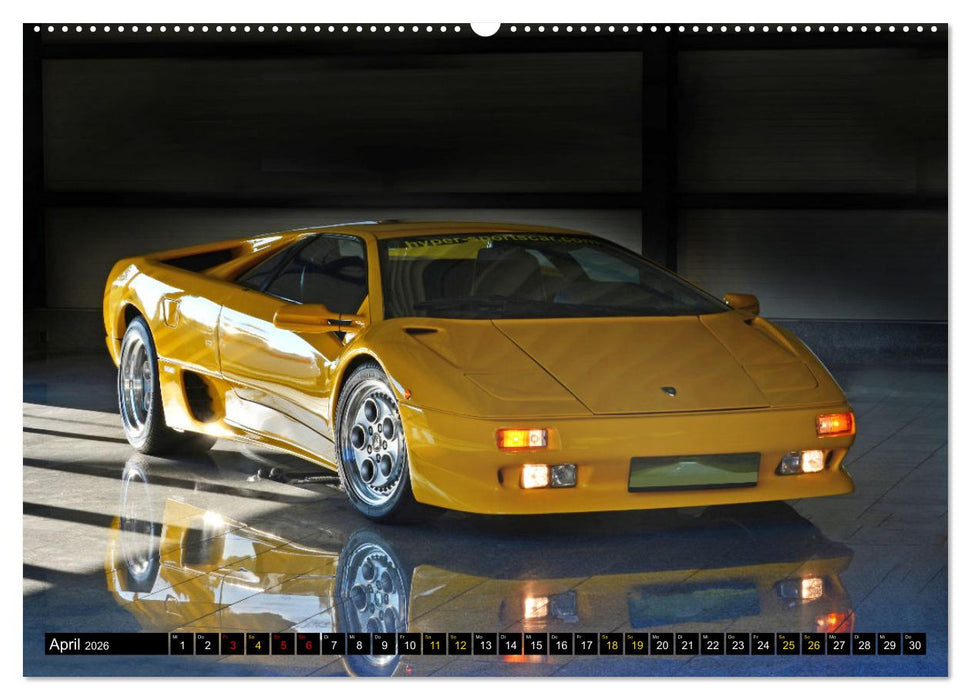 Der Teufel trägt Gelb - Lamborghini Diablo (CALVENDO Premium Wandkalender 2026)