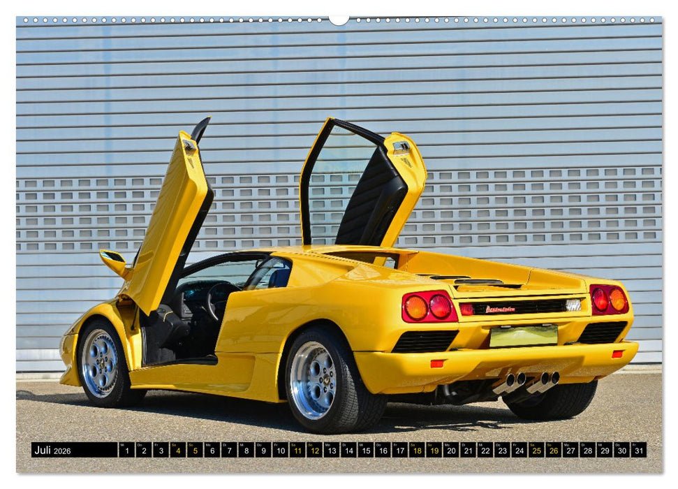 Der Teufel trägt Gelb - Lamborghini Diablo (CALVENDO Premium Wandkalender 2026)