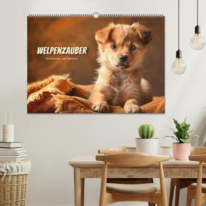 Welpenzauber: Ein Kalender zum Verlieben (CALVENDO Wandkalender 2026)
