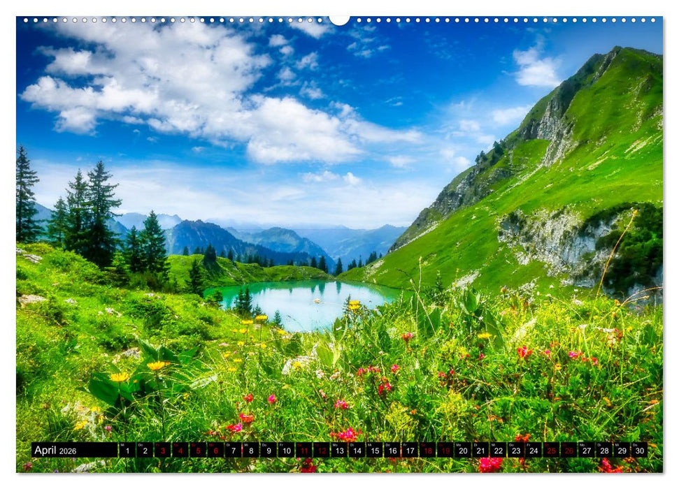 Oberstdorfer Bergwelt (CALVENDO Premium Wandkalender 2026)