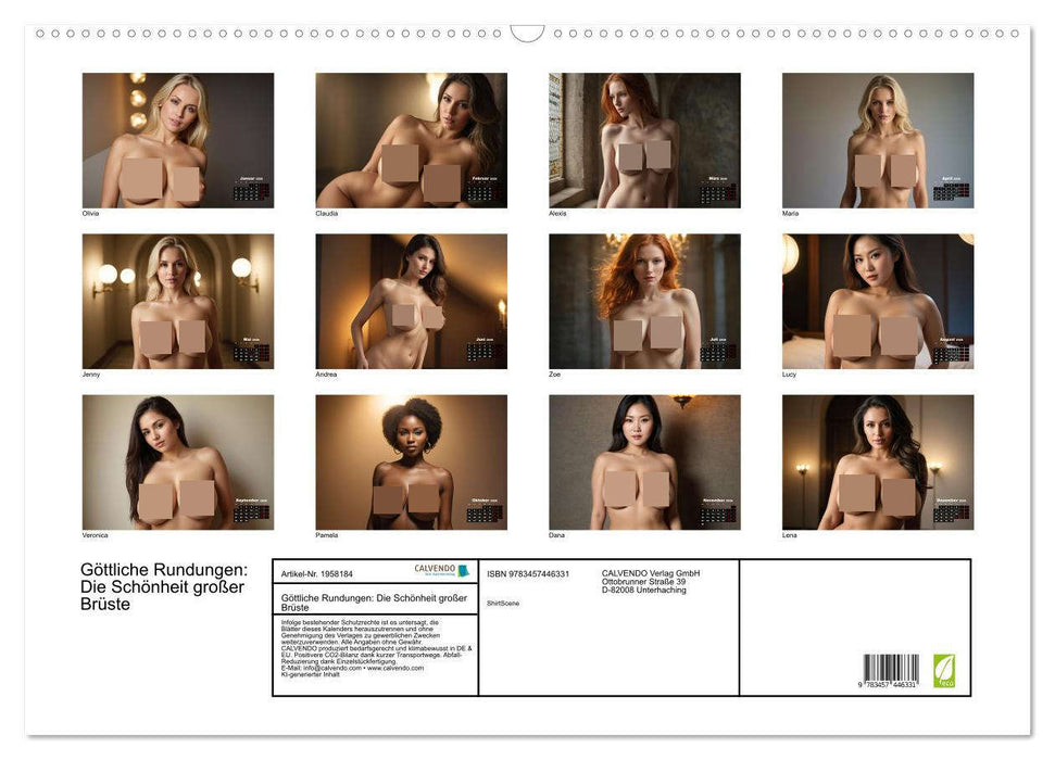 Göttliche Rundungen: Die Schönheit großer Brüste (CALVENDO Wandkalender 2026)