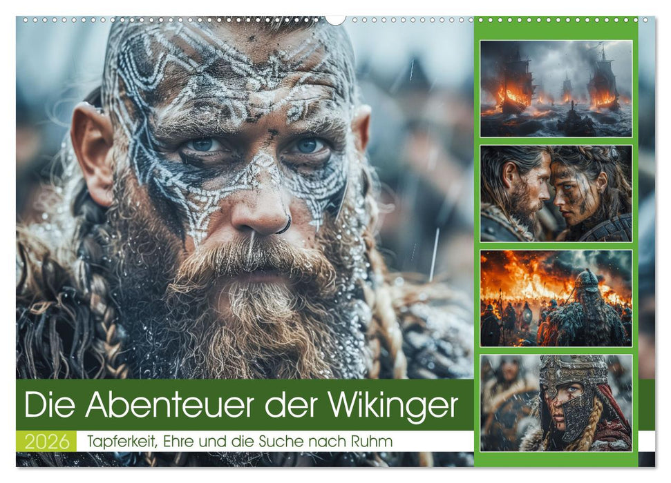 Die Abenteuer der Wikinger (CALVENDO Wandkalender 2026)