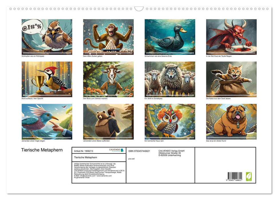 Tierische Metaphern (CALVENDO Wandkalender 2026)