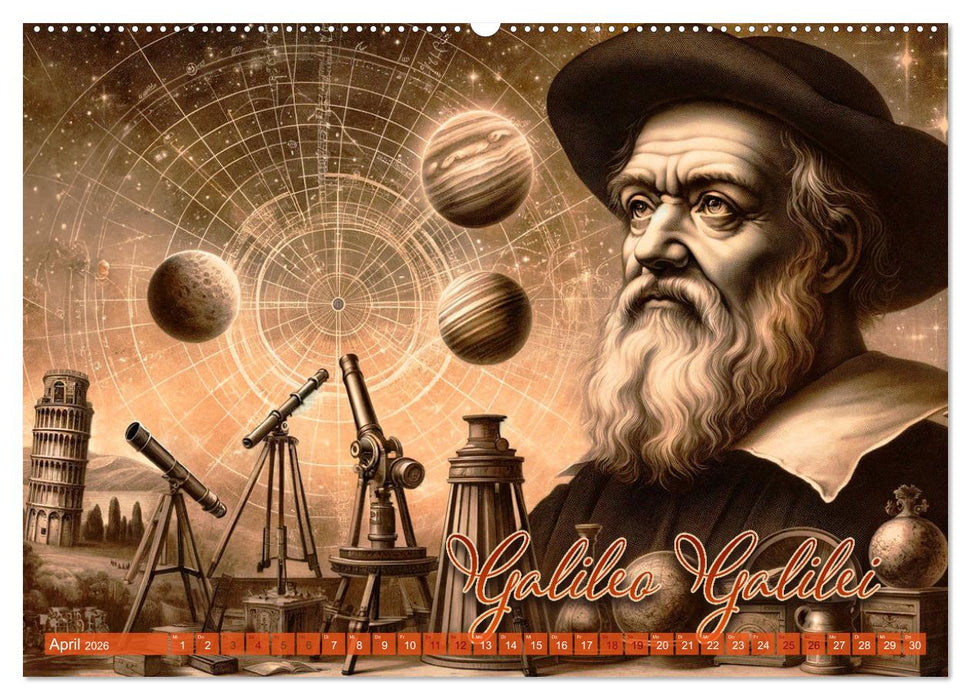 Genies der Geschichte - Ein KI Kalender (CALVENDO Wandkalender 2026)