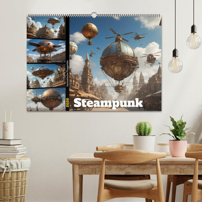 Steampunk - fantastische Fluggeräte (CALVENDO Wandkalender 2026)