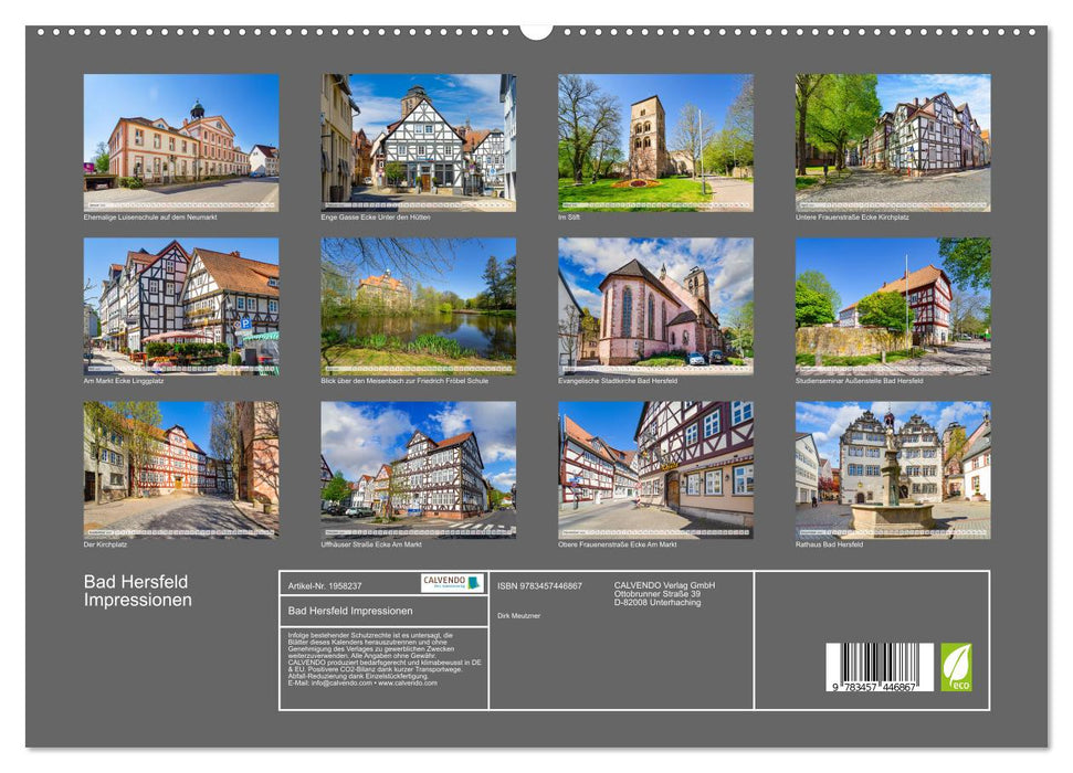Bad Hersfeld Impressionen (CALVENDO Premium Wandkalender 2026)
