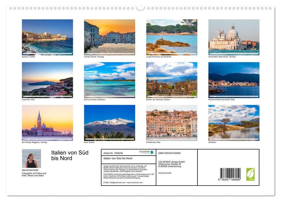 Italien von Süd bis Nord (CALVENDO Premium Wandkalender 2026)