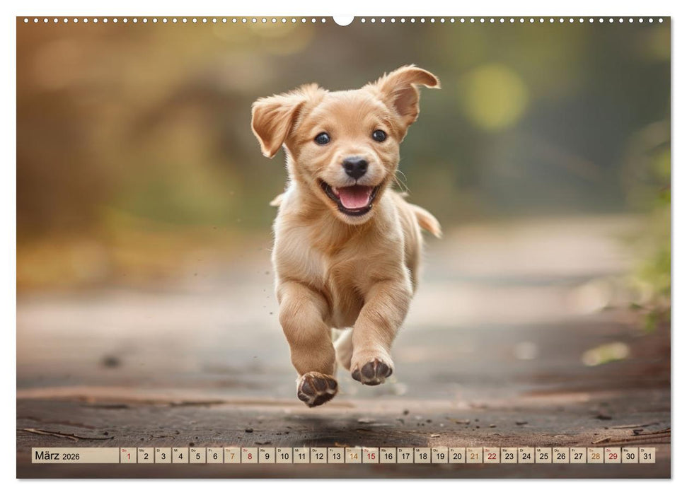 Welpenzauber: Ein Kalender zum Verlieben (CALVENDO Premium Wandkalender 2026)