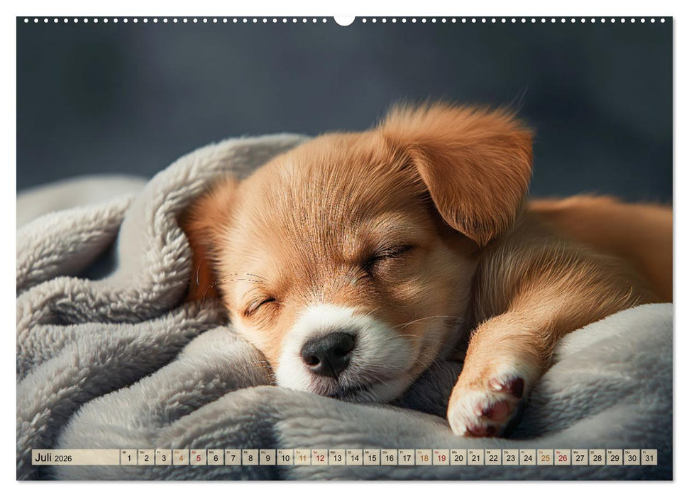 Welpenzauber: Ein Kalender zum Verlieben (CALVENDO Premium Wandkalender 2026)