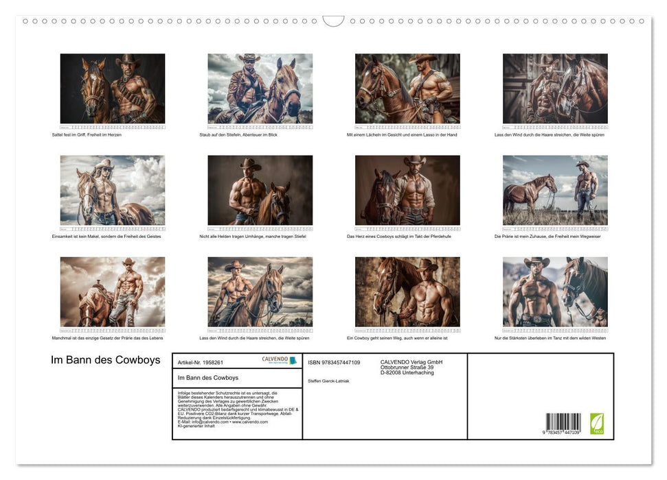 Im Bann des Cowboys (CALVENDO Wandkalender 2026)