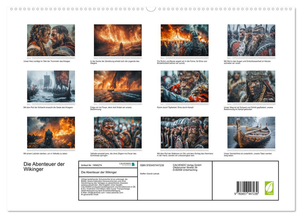 Die Abenteuer der Wikinger (CALVENDO Premium Wandkalender 2026)