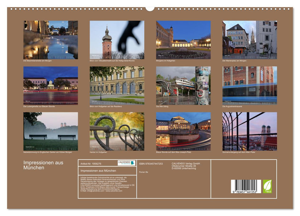 Impressionen aus München (CALVENDO Premium Wandkalender 2026)