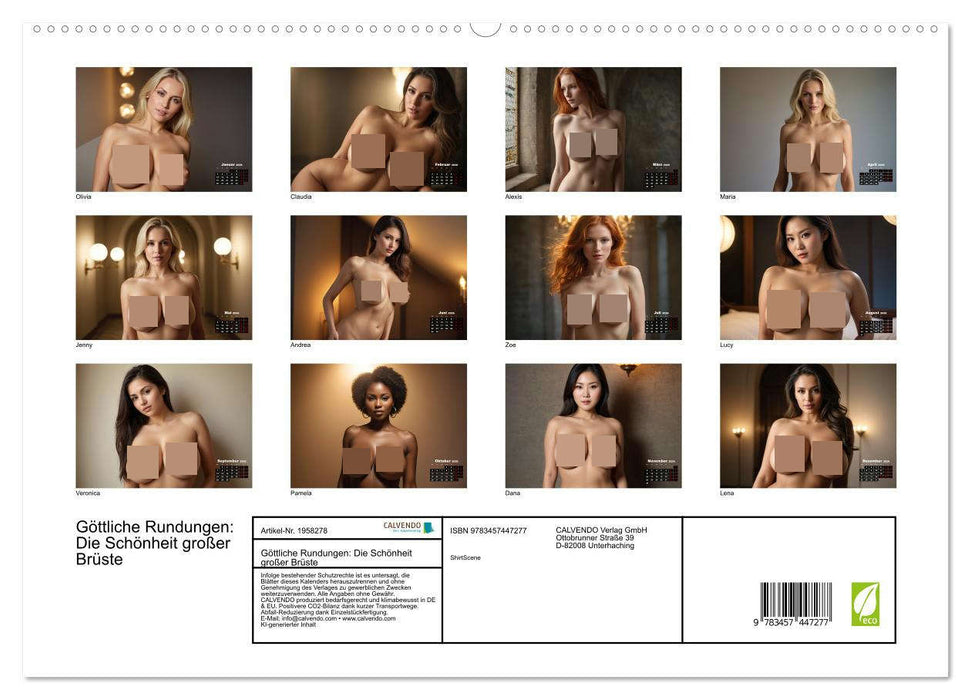 Göttliche Rundungen: Die Schönheit großer Brüste (CALVENDO Premium Wandkalender 2026)