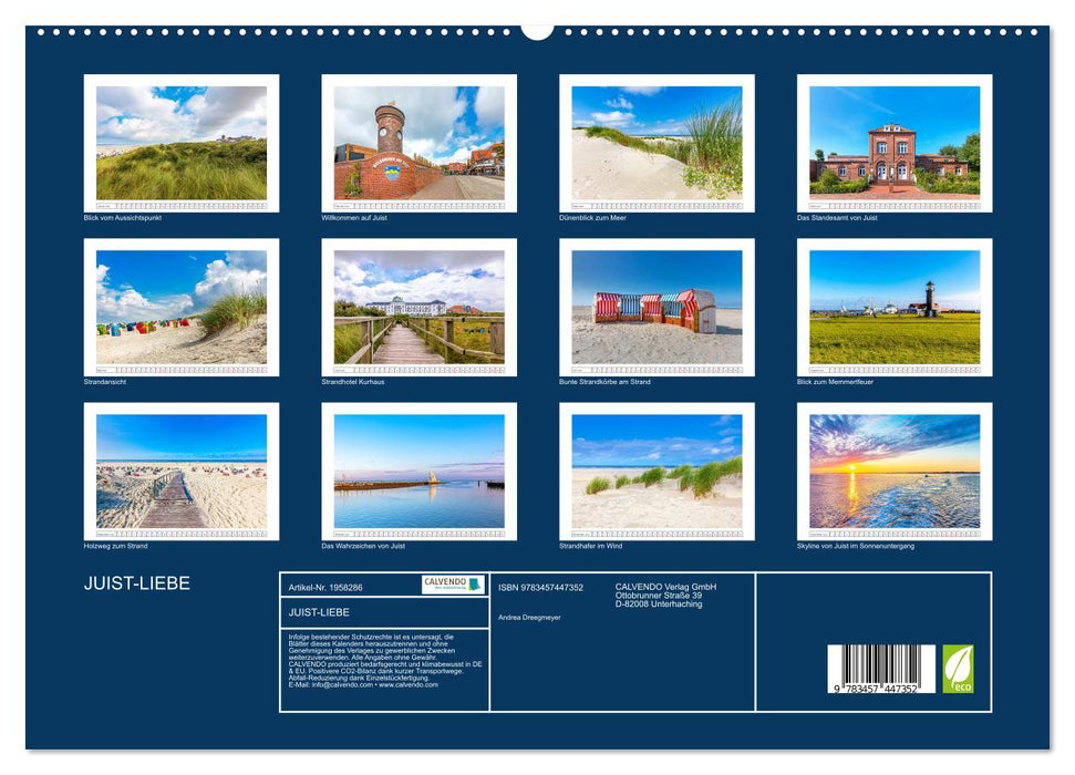 JUIST-LIEBE (CALVENDO Premium Wandkalender 2026)