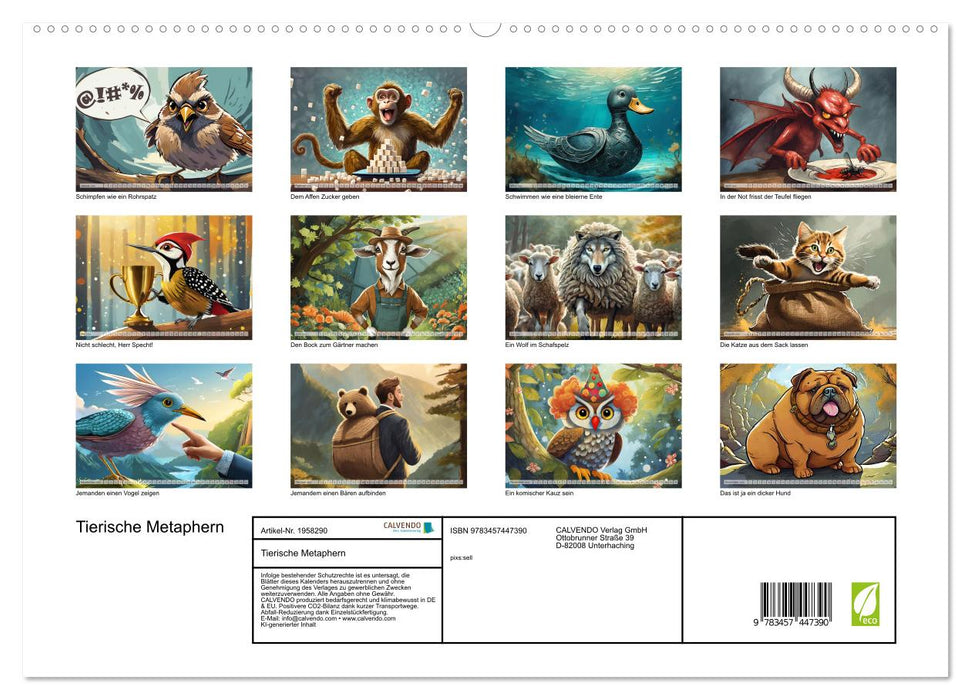 Tierische Metaphern (CALVENDO Premium Wandkalender 2026)