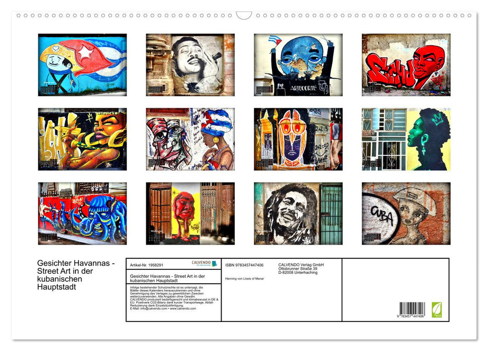 Gesichter Havannas - Street Art in der kubanischen Hauptstadt (CALVENDO Wandkalender 2026)