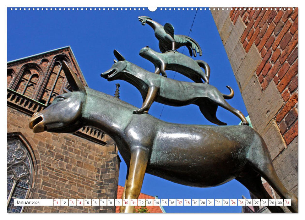 Ansichten von Bremen und Bremerhaven (CALVENDO Premium Wandkalender 2026)